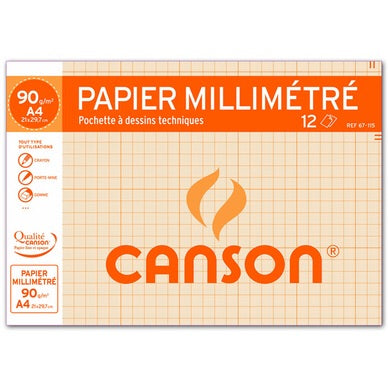 Papier Millimétré A4 21x29.7 16F 90g -20% - GEO Gabon Shop Online 