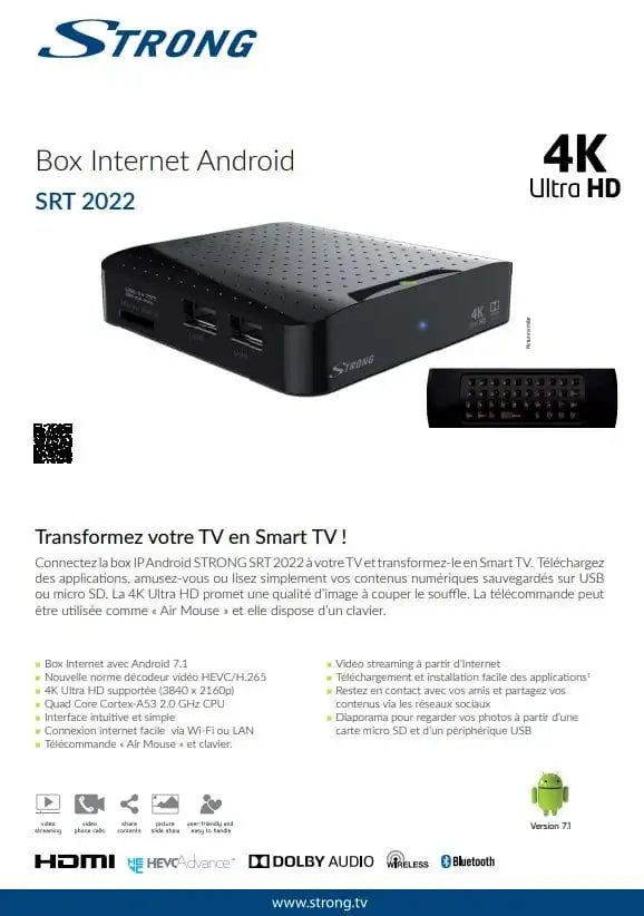Boîtier Streaming TV 4K Ultra HD -30.000F