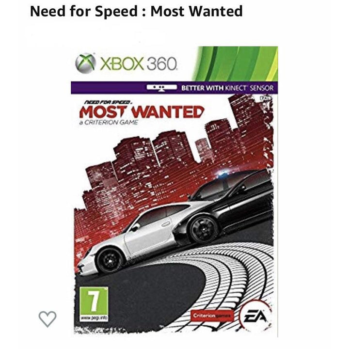 XBOX 360 Jeu NFS Most Wanted -Destockage !!! - GEO Gabon Shop Online 