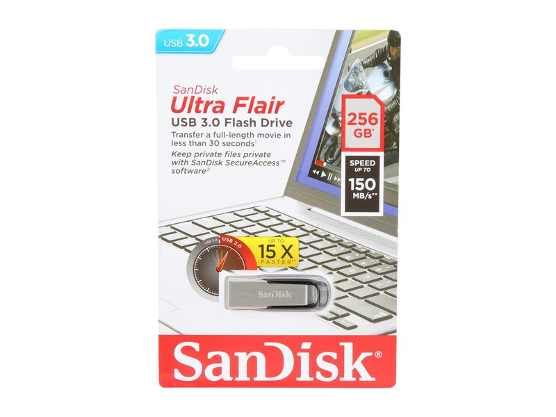 Clé USB 256 Gb 3.0 SanDisk Ultra Flair -Promo !!!