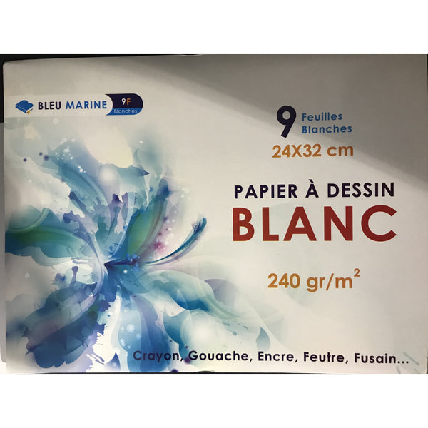 Papier Dessin blanc A4 maxi 24x32 9f 240g -20% - GEO Gabon Shop Online 
