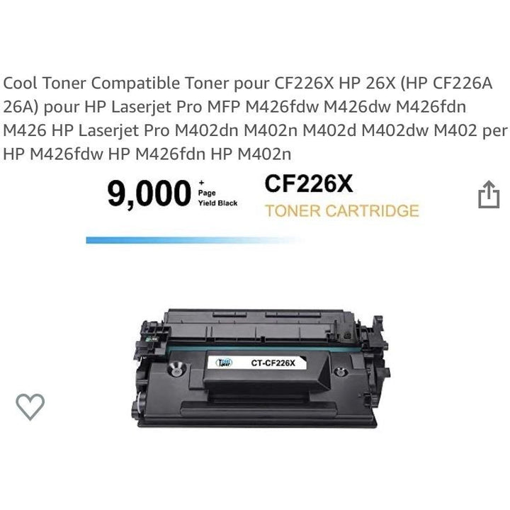 HP Laserjet Pro M402dn Ethernet + Bac 500F + Toner 26X -38% - GEO Gabon Shop Online 