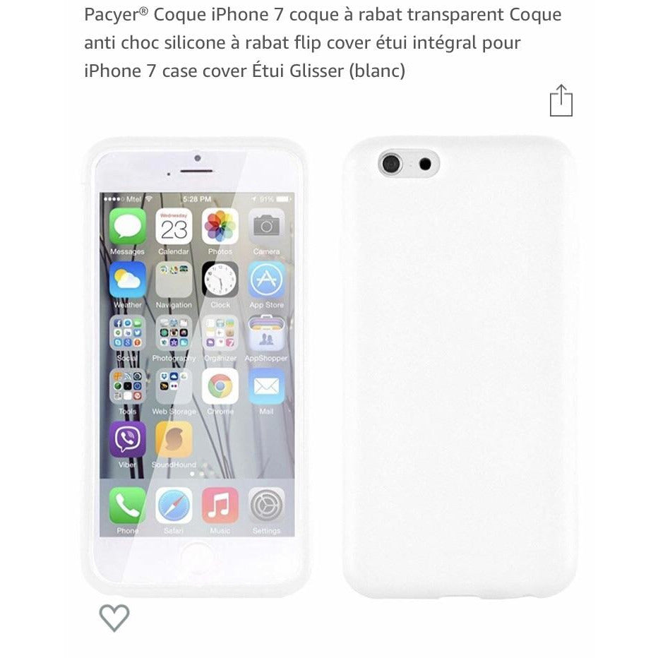 Etui/Coque blanc Iphone 7/8 -Destockage !!! - GEO Gabon Shop Online