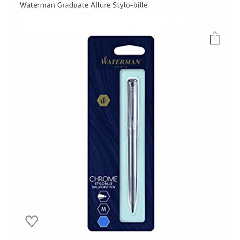 Stylo Bille Waterman Graduate Chrome encre bleue -30% - GEO Gabon Shop Online