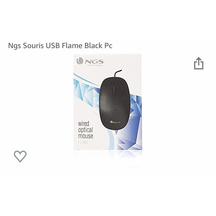Souris Optique Filaire NGS Flame noire Pc -37% - GEO Gabon Shop Online 