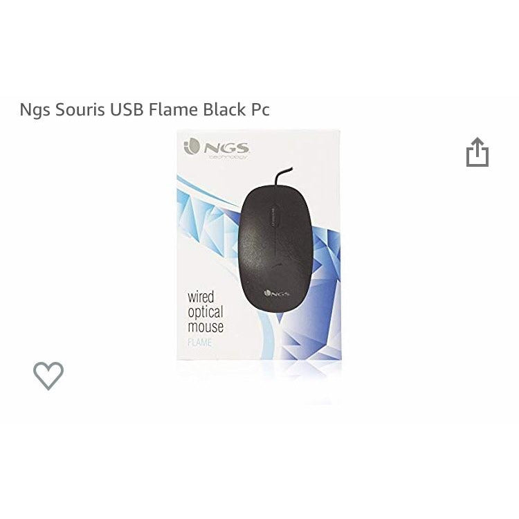 Souris Optique Filaire NGS Flame noire Pc -37% - GEO Gabon Shop Online 