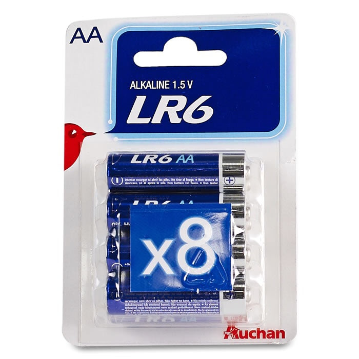 Piles AA/LR6 1.5V ALCALINES blister de 8 -20% - GEO Gabon Shop Online 