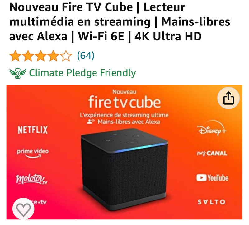 Nouveau fire tv cube