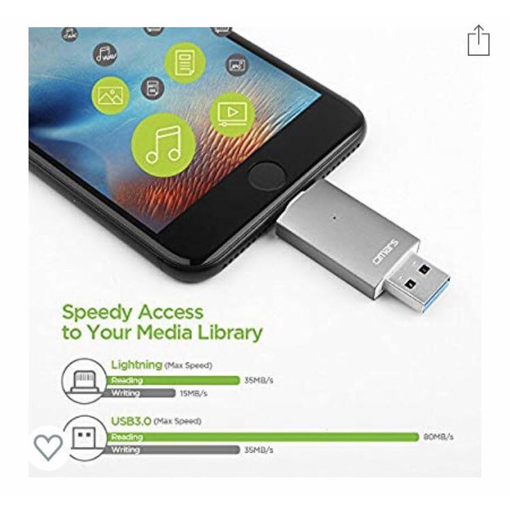 LIGHTNING Clé Multifonctions 64 Gb Usb/Lightning -50% - GEO Gabon Shop Online 