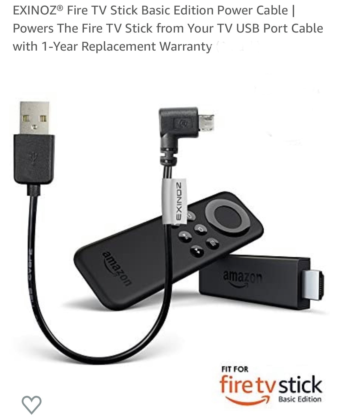 Câble alimentation pour Fire TV Stick/4K -33% - GEO Gabon Shop Online 