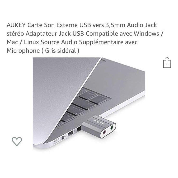 Carte Son/Micro Externe Usb -33% - GEO Gabon Shop Online