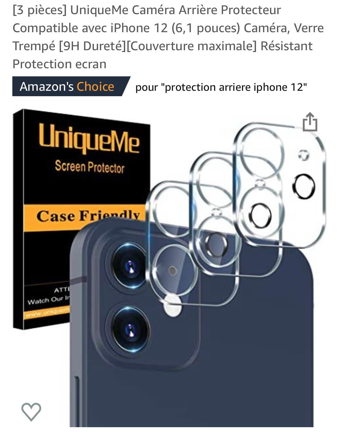 Protection 3 caméras IPhone 12 (6.1 pouces) -28% - GEO Gabon Shop Online 