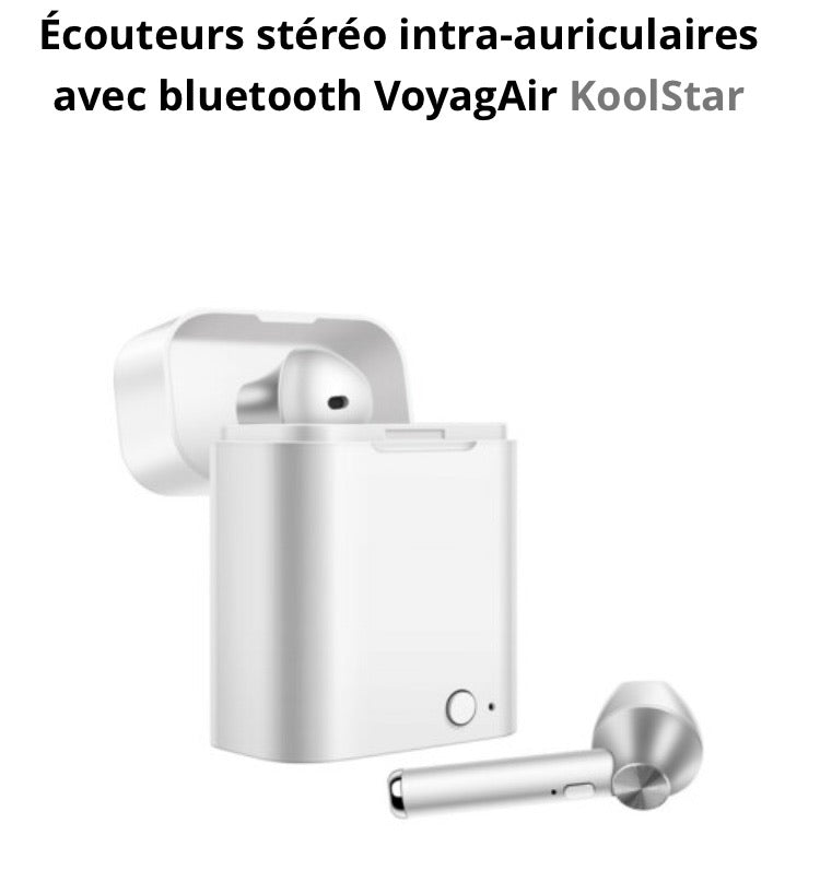 Oreillettes Bluetooth 5.0 Gris «Style EarPods» -50% - GEO Gabon Shop Online 