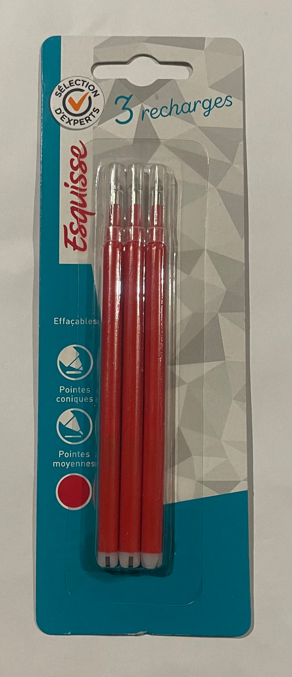 Recharges Encre effaçable 0.7 rouge Blister de 3 -28% - GEO Gabon Shop Online 