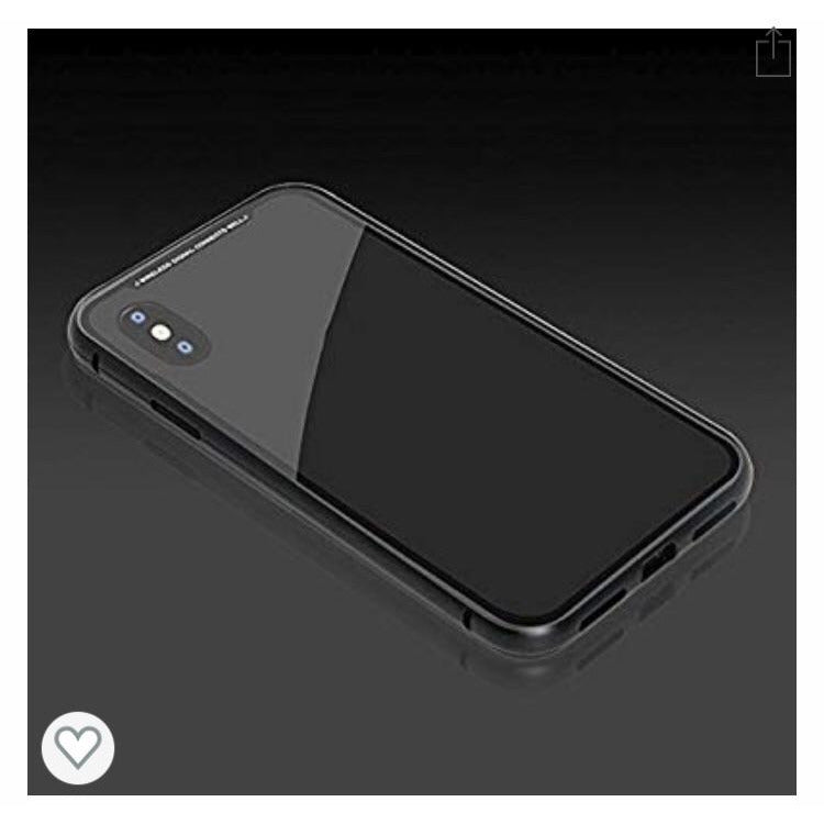 Coque rigide en verre trempé noir IPhone X -50% - GEO Gabon Shop Online 