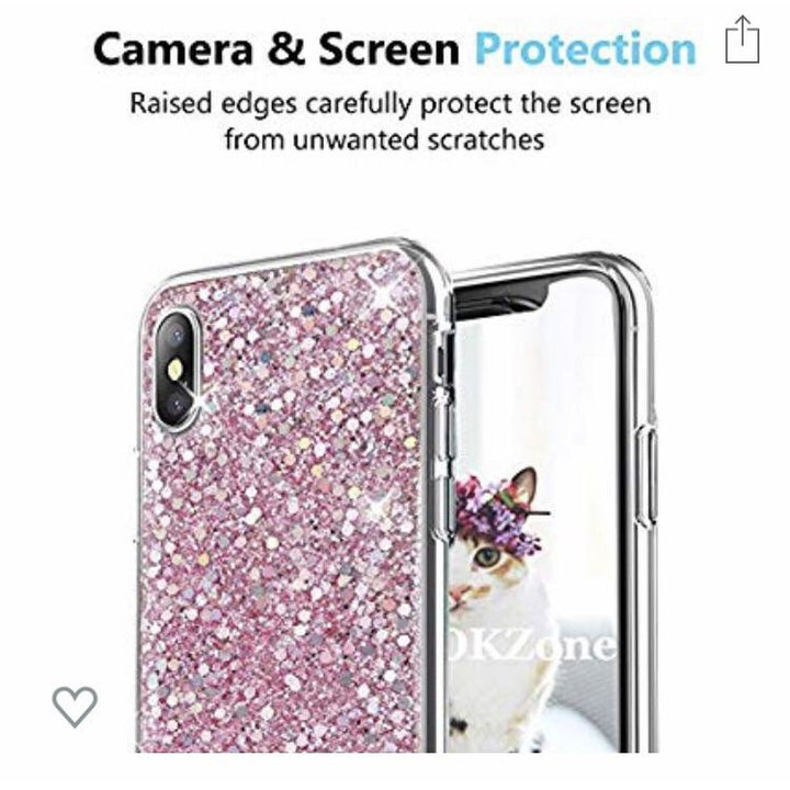 Coque en Silicone Rose + Strass iPhone X/XS -33% - GEO Gabon Shop Online 