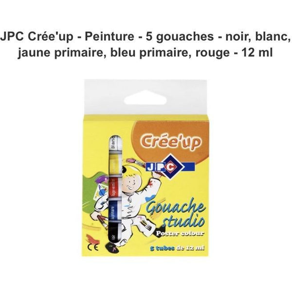 Gouache Crée’Up 5 tubes 12ml Ass Coul -25% - GEO Gabon Shop Online 