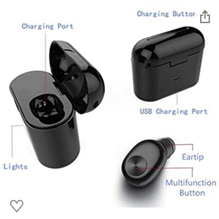 Oreillette Bluetooth 4.2 Noir «Style EarPod Pro» -50% - GEO Gabon Shop Online 