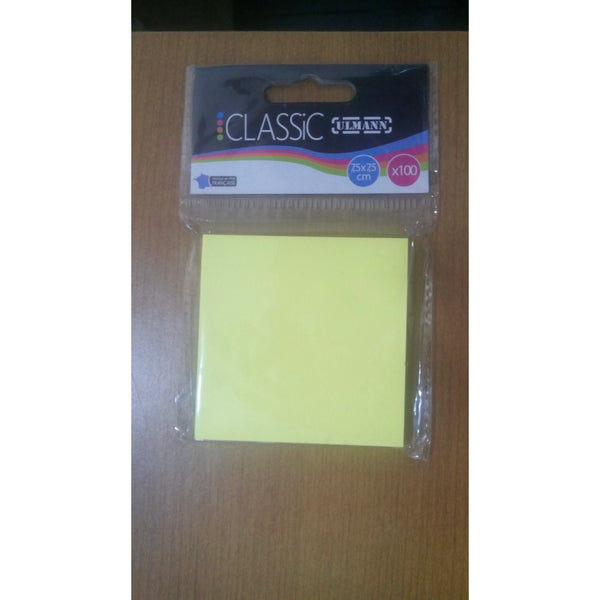 Notes adhésives Jaune 75x75mm (100) -100F - GEO Gabon Shop Online 