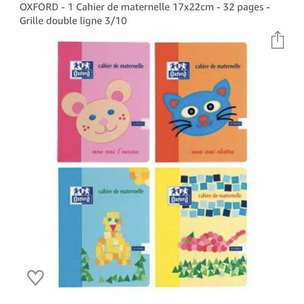 Cahier Maternelle 17x22 32p DL 3mm 90g -20% - GEO Gabon Shop Online 