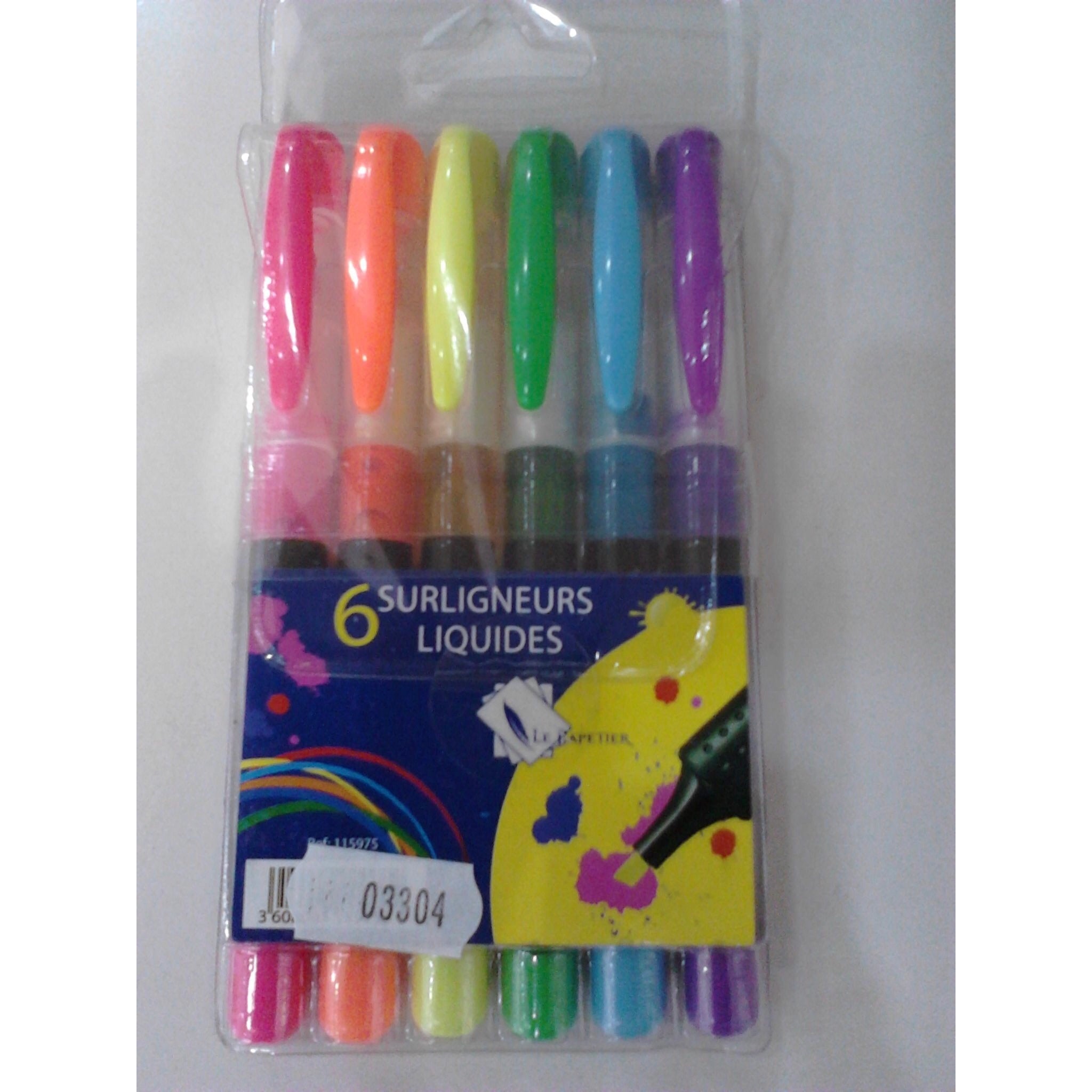 Surligneurs Pointe Biseau étui de 6 -30% - GEO Gabon Shop Online 