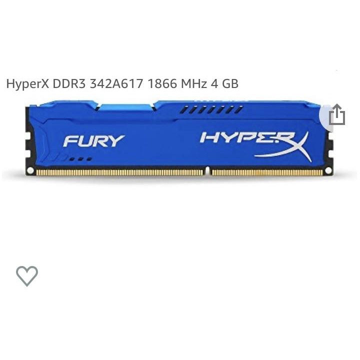 HyperX FURY Blue DDR3 DIMM 4Go Pc -40% - GEO Gabon Shop Online 