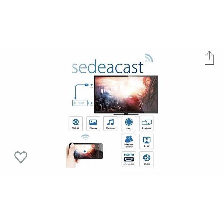Clé HDMI Sedea Sedeacast 2 Multimédia WiFi - Accessoire TV vidéo - Achat &  prix