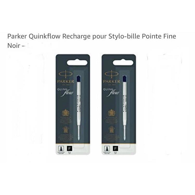 Recharge encre noire Quink Flow fin Stylo Bille Parker -50% - GEO Gabon Shop Online 