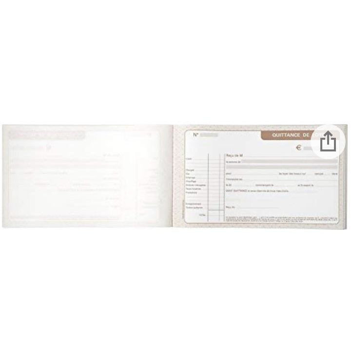 Manifold Carnet 50 Quittances Loyers Tripli autocopiants -20% - GEO Gabon Shop Online 