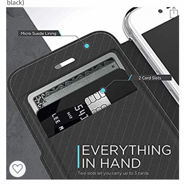 Etui Portefeuille noir Iphone 7/8 -Destockage !!! - GEO Gabon Shop Online 