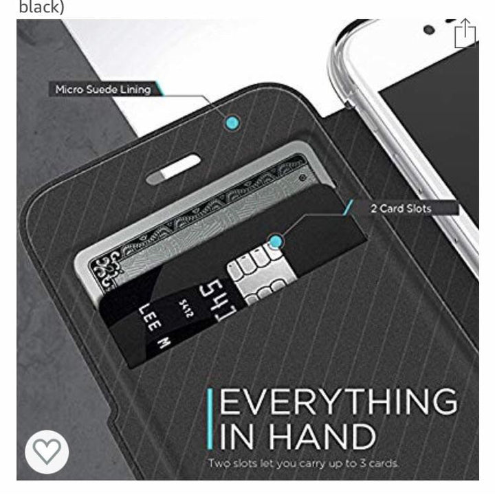 Etui Portefeuille noir Iphone 7/8 -Destockage !!! - GEO Gabon Shop Online 