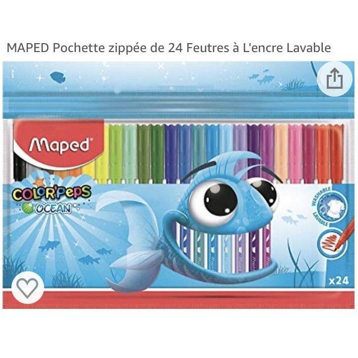 Feutres de coloriage Color'Peps Océan étui de 24 -33% - GEO Gabon Shop Online 