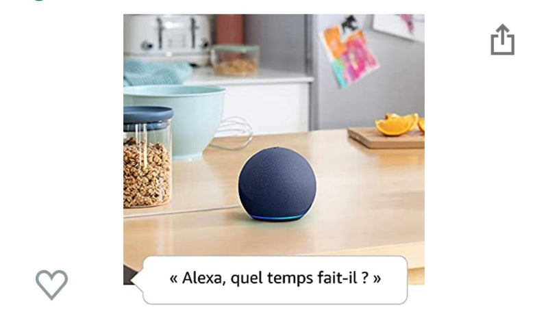 Echo Dot 5 Enceinte Connectée Blanc avec Alexa -15.000F