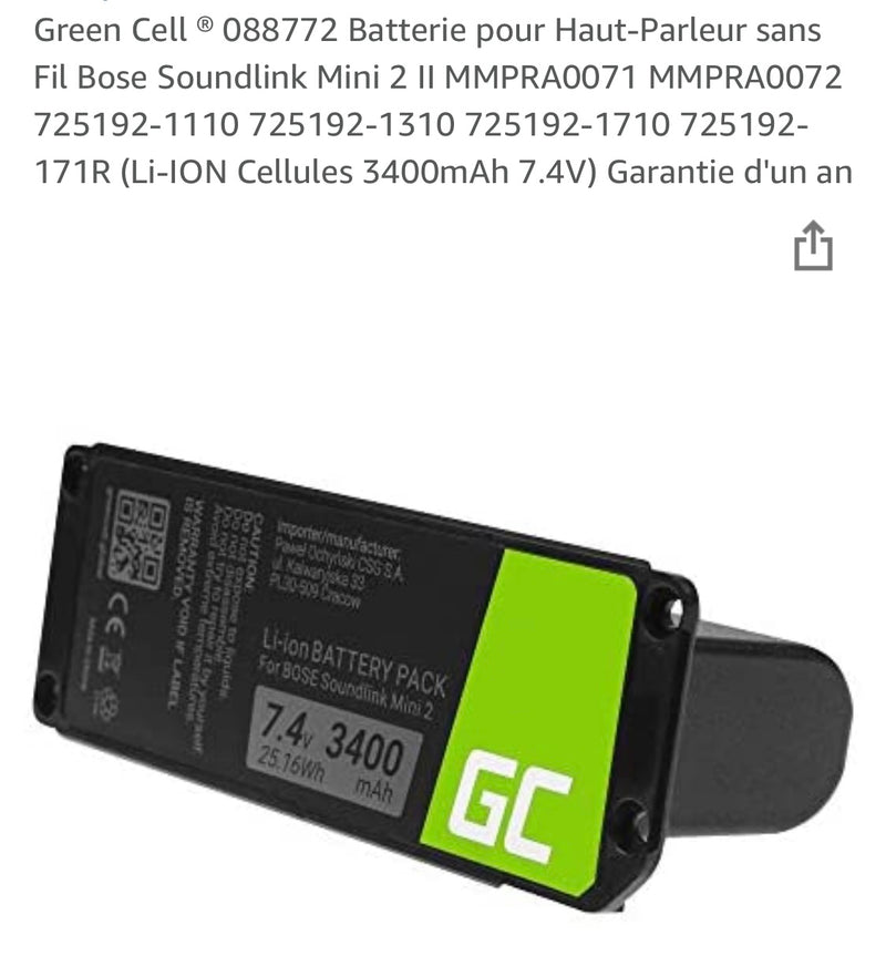 Batterie pour Enceinte Bose Soundlink mini II - 32% - GEO Gabon Shop Online 