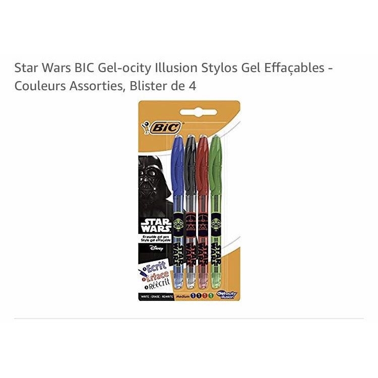 Bic Gel-ocity Star Wars encre effaçable 4 coul 0.7 (4) -40% - GEO Gabon Shop Online