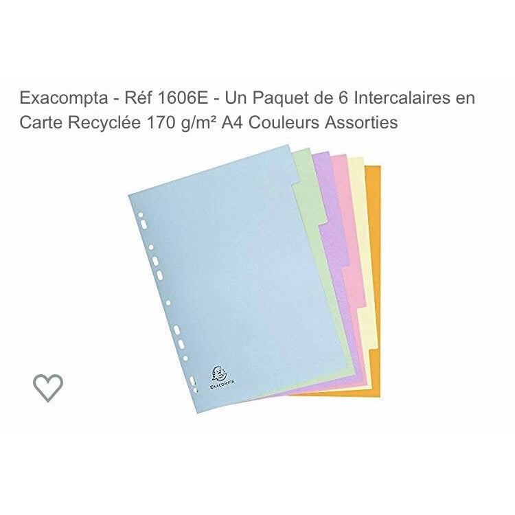 Intercalaires A4  6 pos -20% - GEO Gabon Shop Online 