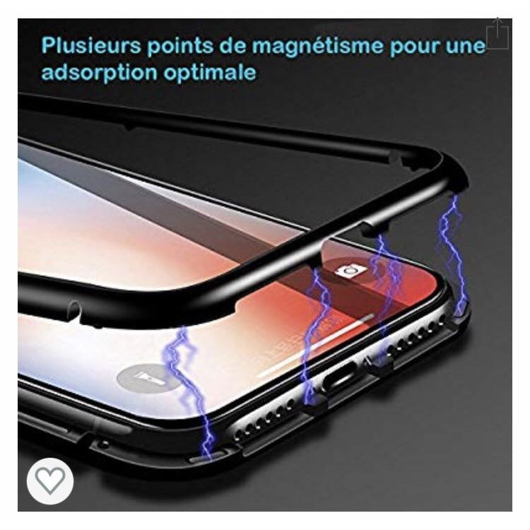 Coque rigide en verre trempé noir IPhone X -50% - GEO Gabon Shop Online 