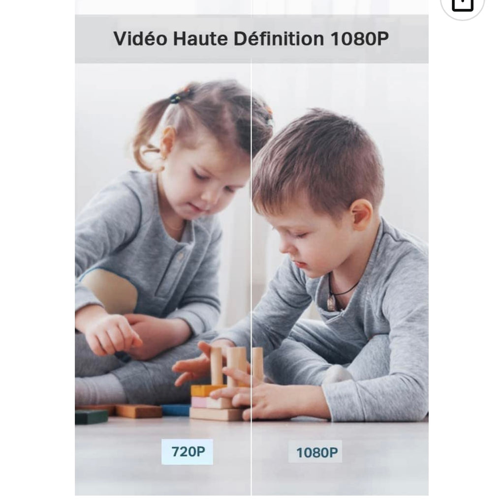 Tapo Caméra WiFi de surveillance intérieure 1080P 360 iOS/Androïd -10.000F