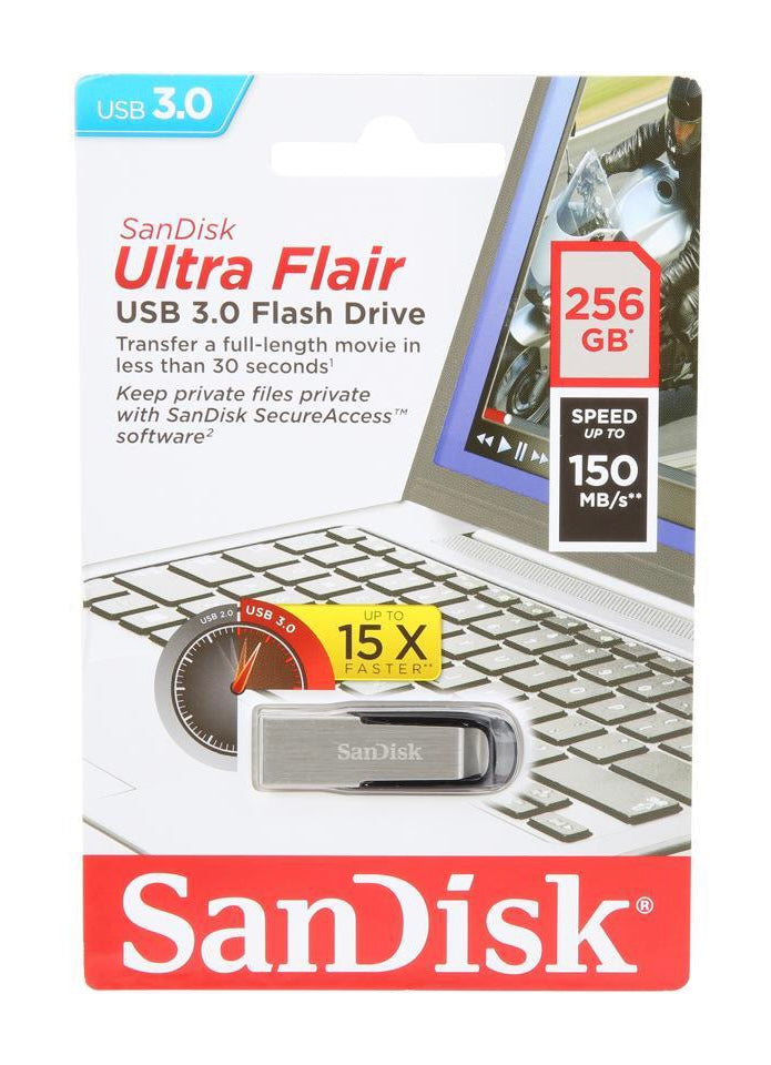Clé USB 256 Gb 3.0 SanDisk Ultra Flair -Promo !!!