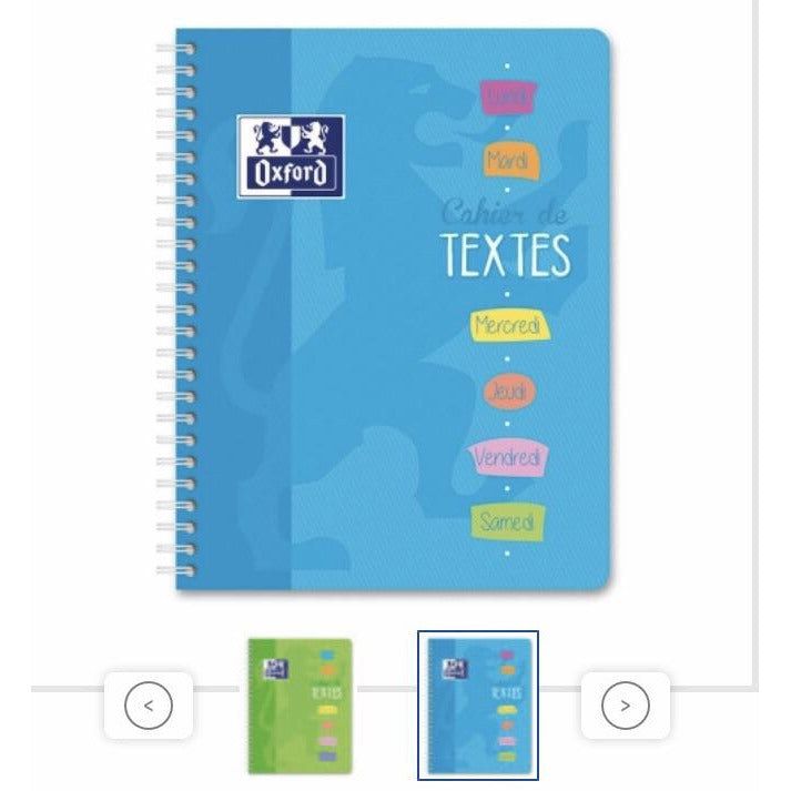 Cahier de Textes Spirale 17x22 148p 90g -25% - GEO Gabon Shop Online 