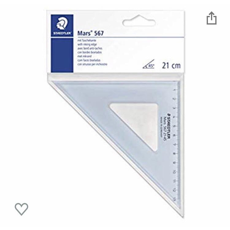 Equerre plastique bleu 45°/45° 21 cm -40% - GEO Gabon Shop Online