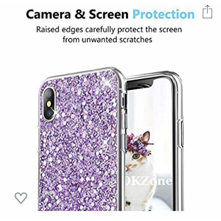 Coque en Silicone Violet + Strass iPhone X/XS -33% - GEO Gabon Shop Online 