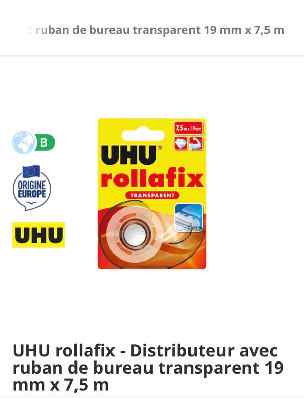 Dévidoir adhésif transparent 19mmx7.5m -20% - GEO Gabon Shop Online 