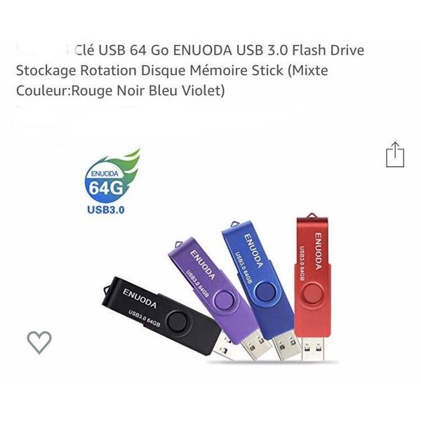 Clé USB 64 Gb 3.0 + Lampe leds porte-clés -50% - GEO Gabon Shop Online 