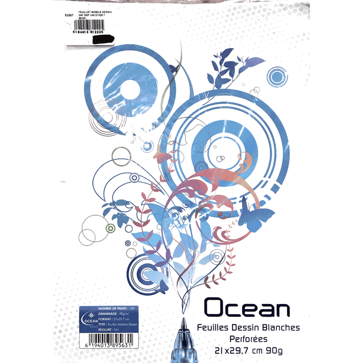 Feuillets mobiles dessin 100p perforées A4 90g -20% - GEO Gabon Shop Online 