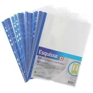 Pochettes perforées Hte qualité A4 PP sachet de 50 -20% - GEO Gabon Shop Online 