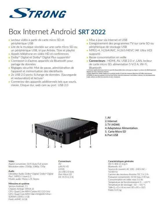 Boîtier Streaming TV 4K Ultra HD -30.000F