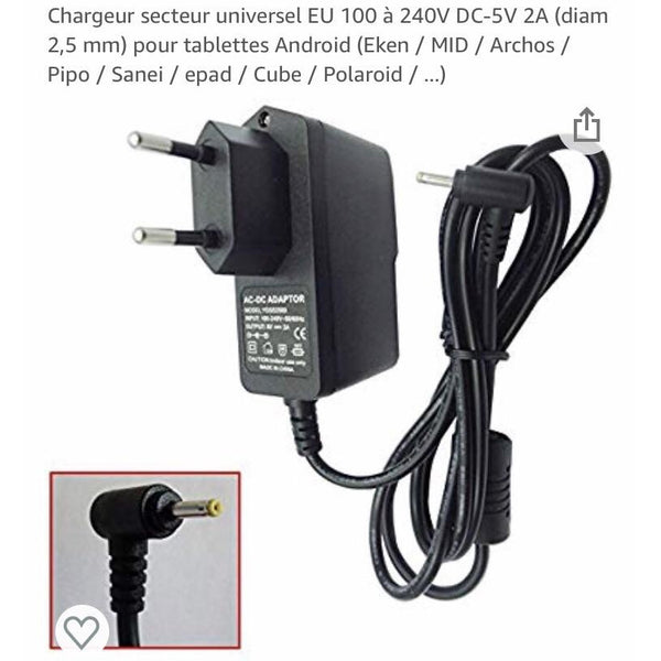 Chargeur Tablettes ANDROÏD 2A -40% - GEO Gabon Shop Online 