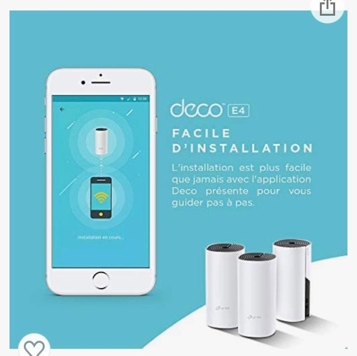 Wifi Système Mesh TP-Link 3 bornes Deco AC1200 E4 -50.000f - GEO Gabon Shop Online 