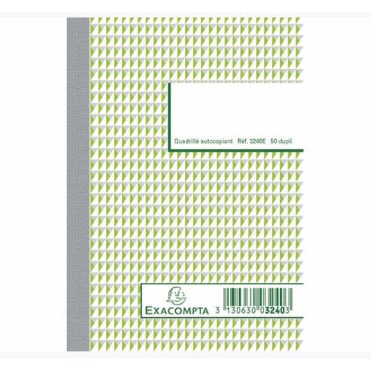 Manifold Carnet quad 5x5 14.8x10.5cm 50 dupli autocopiants -20% - GEO Gabon Shop Online 